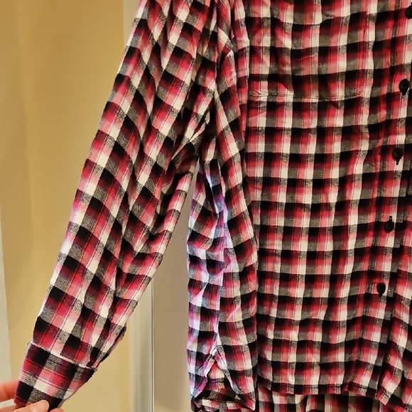 Lane Bryant Multicolor Plaid Button Down Shirt - Picture 2 of 8